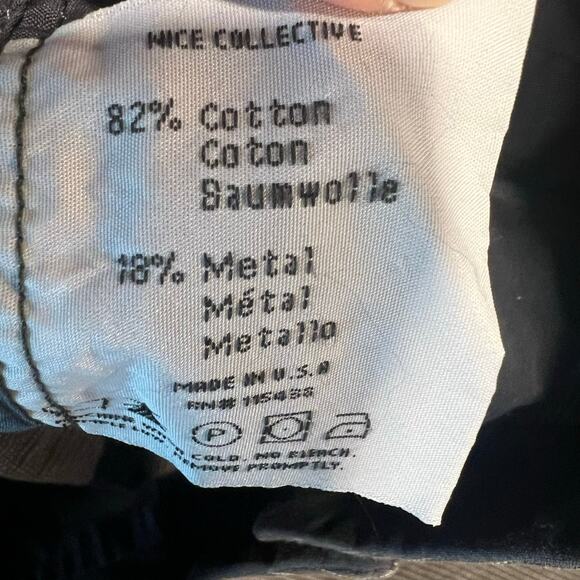 Nice Collective Utility Shorts Women's Sze 2 Gray Striped Button-Fly Cuffed Y2K - Picture 9 of 9